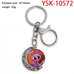 The Amazing Digital Circus Anime double-sided crystal rotating gemstone keychain pendant price for 5 pcs