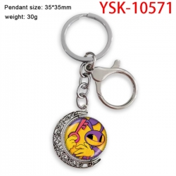 The Amazing Digital Circus Anime double-sided crystal rotating gemstone keychain pendant price for 5 pcs