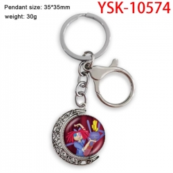 The Amazing Digital Circus Anime double-sided crystal rotating gemstone keychain pendant price for 5 pcs