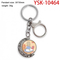 Jasmine Cat&zwnj; Anime double-sided crystal rotating gemstone keychain pendant price for 5 pcs