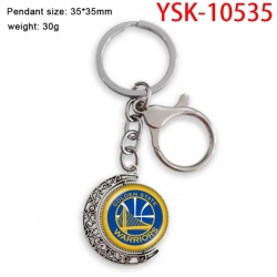 basketball Anime double-sided crystal rotating gemstone keychain pendant price for 5 pcs