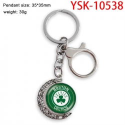 basketball Anime double-sided crystal rotating gemstone keychain pendant price for 5 pcs