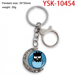 BAD BADTZ-MARU Anime double-sided crystal rotating gemstone keychain pendant price for 5 pcs
