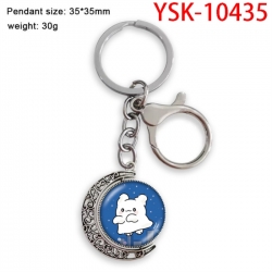 One Piece Anime double-sided crystal rotating gemstone keychain pendant price for 5 pcs