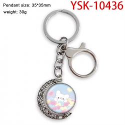 One Piece Anime double-sided crystal rotating gemstone keychain pendant price for 5 pcs