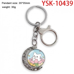 One Piece Anime double-sided crystal rotating gemstone keychain pendant price for 5 pcs