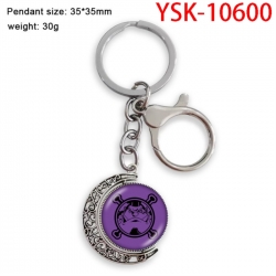 One Piece Anime double-sided crystal rotating gemstone keychain pendant price for 5 pcs