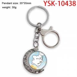 Hanamaru Anime double-sided crystal rotating gemstone keychain pendant price for 5 pcs