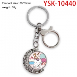 Hanamaru Anime double-sided crystal rotating gemstone keychain pendant price for 5 pcs