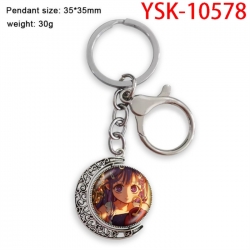 Toilet-bound Hanako-kun Anime double-sided crystal rotating gemstone keychain pendant price for 5 pcs