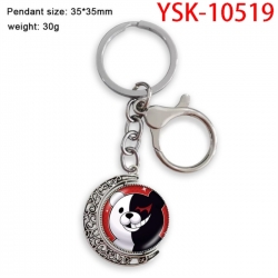 Dangan-Ronpa Anime double-sided crystal rotating gemstone keychain pendant price for 5 pcs