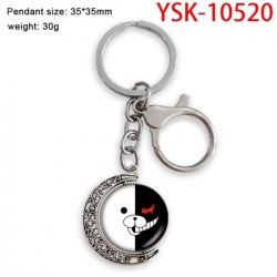 Dangan-Ronpa Anime double-sided crystal rotating gemstone keychain pendant price for 5 pcs