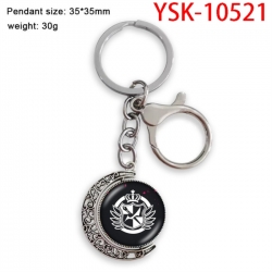 Dangan-Ronpa Anime double-sided crystal rotating gemstone keychain pendant price for 5 pcs