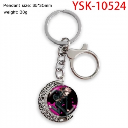 Dangan-Ronpa Anime double-sided crystal rotating gemstone keychain pendant price for 5 pcs