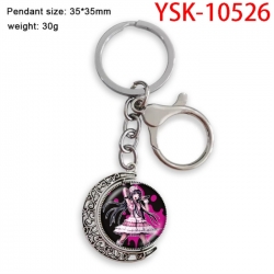 Dangan-Ronpa Anime double-sided crystal rotating gemstone keychain pendant price for 5 pcs