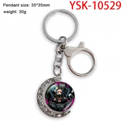 Dangan-Ronpa Anime double-sided crystal rotating gemstone keychain pendant price for 5 pcs