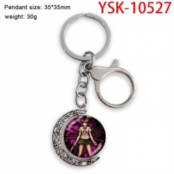 Dangan-Ronpa Anime double-sided crystal rotating gemstone keychain pendant price for 5 pcs