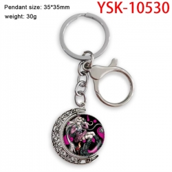 Dangan-Ronpa Anime double-sided crystal rotating gemstone keychain pendant price for 5 pcs