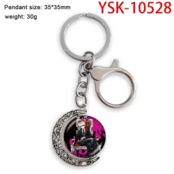 Dangan-Ronpa Anime double-sided crystal rotating gemstone keychain pendant price for 5 pcs