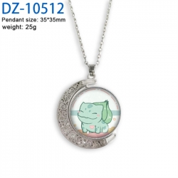 Pokemon Anime Double sided Crystal Rotating Gem Necklace price for 5 pcs