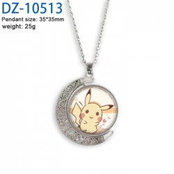 Pokemon Anime Double sided Crystal Rotating Gem Necklace price for 5 pcs