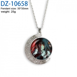 Chainsaw Man Anime Double sided Crystal Rotating Gem Necklace price for 5 pcs