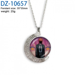 Chainsaw Man Anime Double sided Crystal Rotating Gem Necklace price for 5 pcs