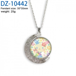 Chainsaw Man Anime Double sided Crystal Rotating Gem Necklace price for 5 pcs
