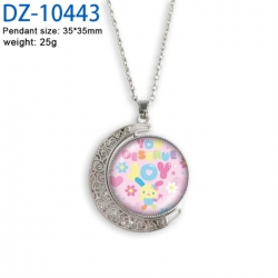 Chainsaw Man Anime Double sided Crystal Rotating Gem Necklace price for 5 pcs