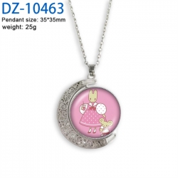 Sanrio Anime Double sided Crystal Rotating Gem Necklace price for 5 pcs