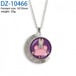 Sanrio Anime Double sided Crystal Rotating Gem Necklace price for 5 pcs