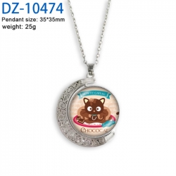 Sanrio Anime Double sided Crystal Rotating Gem Necklace price for 5 pcs