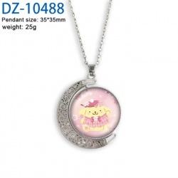 Sanrio Anime Double sided Crystal Rotating Gem Necklace price for 5 pcs