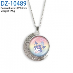 Sanrio Anime Double sided Crystal Rotating Gem Necklace price for 5 pcs