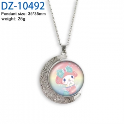Sanrio Anime Double sided Crystal Rotating Gem Necklace price for 5 pcs