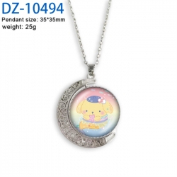 Sanrio Anime Double sided Crystal Rotating Gem Necklace price for 5 pcs