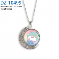 Sanrio Anime Double sided Crystal Rotating Gem Necklace price for 5 pcs