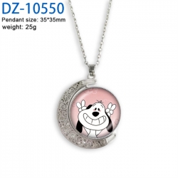 SNOOPY Anime Double sided Crystal Rotating Gem Necklace price for 5 pcs