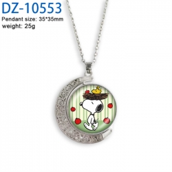 SNOOPY Anime Double sided Crystal Rotating Gem Necklace price for 5 pcs