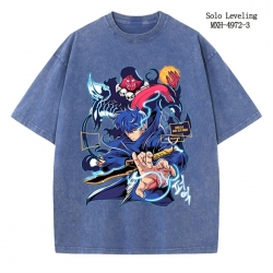 Solo Leveling:Arise Anime peripheral pure cotton washed and worn T-shirt from S to 2XL