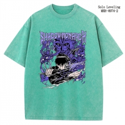 Solo Leveling:Arise Anime peripheral pure cotton washed and worn T-shirt from S to 2XL
