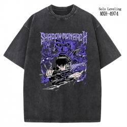 Solo Leveling:Arise Anime peripheral pure cotton washed and worn T-shirt from S to 2XL