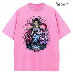 Solo Leveling:Arise Anime peripheral pure cotton washed and worn T-shirt from S to 2XL