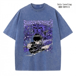 Solo Leveling:Arise Anime peripheral pure cotton washed and worn T-shirt from S to 2XL