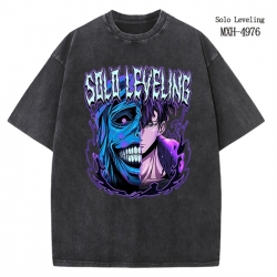 Solo Leveling:Arise Anime peripheral pure cotton washed and worn T-shirt from S to 2XL