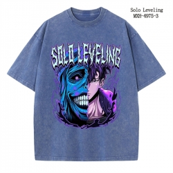 Solo Leveling:Arise Anime peripheral pure cotton washed and worn T-shirt from S to 2XL
