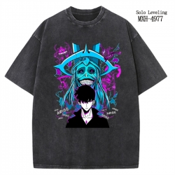 Solo Leveling:Arise Anime peripheral pure cotton washed and worn T-shirt from S to 2XL