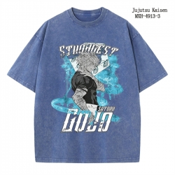 Jujutsu Kaisen Anime peripheral pure cotton washed and worn T-shirt from S to 2XL