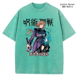 Jujutsu Kaisen Anime peripheral pure cotton washed and worn T-shirt from S to 2XL