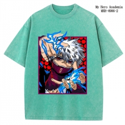 My Hero Academia Anime peripheral pure cotton washed and worn T-shirt from S to 2XL